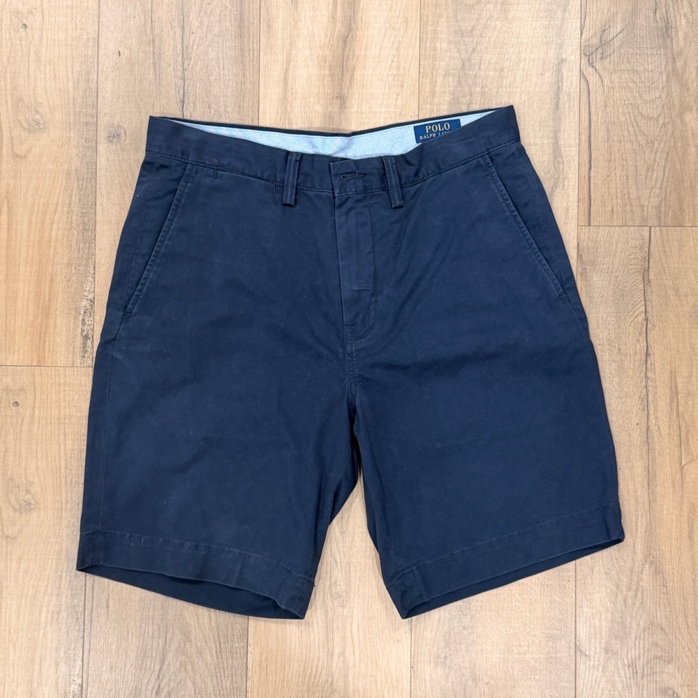 Polo by Ralph Lauren Men's Dark Blue Flat Front Shorts